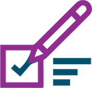 An illustration of a pencil checking a checkbox.